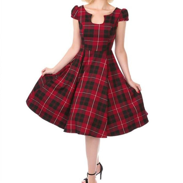 3109 Mad for Plaid Dress in Red ...